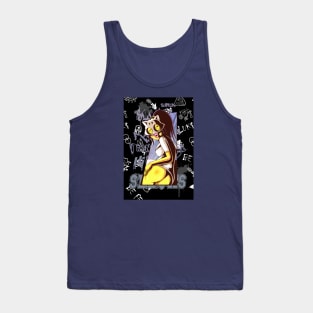 Dope Slluks dancing girl character looking for trouble drawing Tank Top